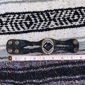 Buckle // Leather Rock Snap Bracelet